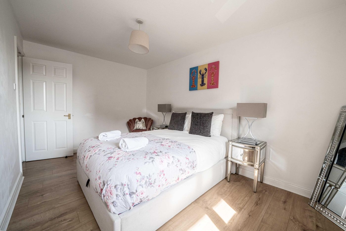 Main bedroom of the Cobham apartment