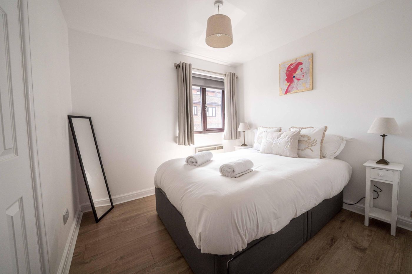 Second bedroom of the Cobham apartment, made up for guests